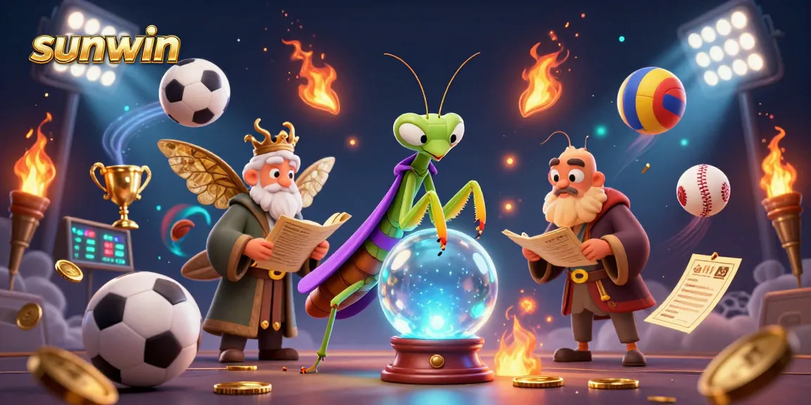 Engage with the thrilling sports betting experience at sunwin with vibrant illustrations of fortune teller characters.