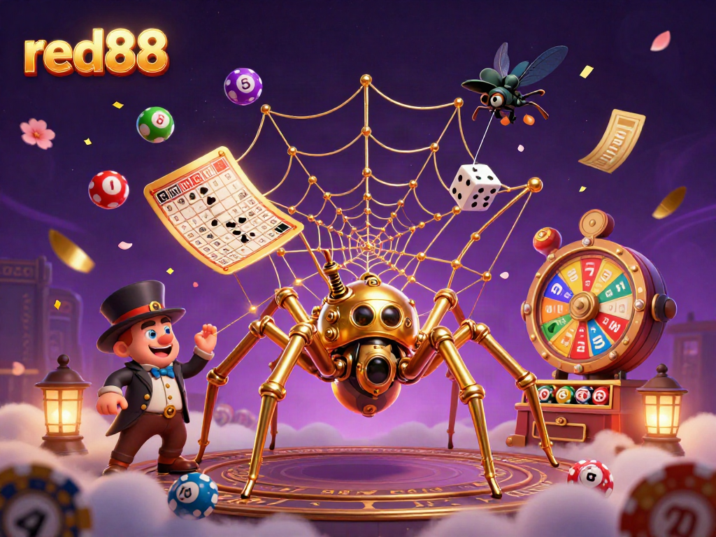 Experience dynamic gaming thrills at red88 with vibrant lottery elements and captivating characters.