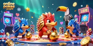 Engage in thrilling online pokies Australia PayID gaming with vibrant cartoon pangolins and dynamic casino elements.